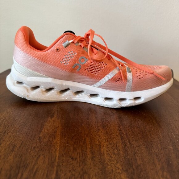 On Running Men’s Athletic Shoes in Coral and White main image 8